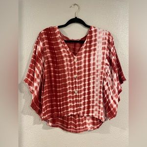 Tie Dye Batwing Sleeve Top